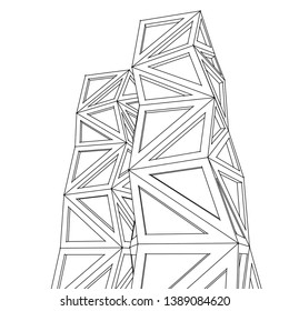 
tower, abstract architecture, 3d illustration