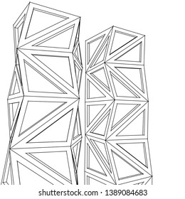
tower, abstract architecture, 3d illustration