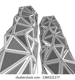 
tower, abstract architecture, 3d illustration