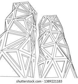
tower, abstract architecture, 3d illustration