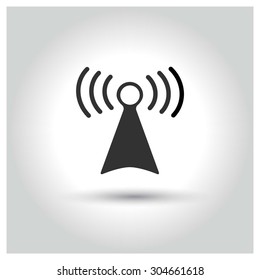 Tower antenna icon. concept web buttons. vector illustration. Flat design style