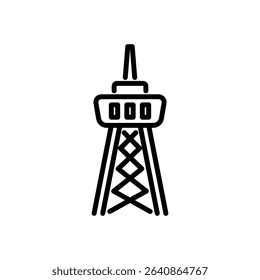 tower antenna icon vector, line style icon