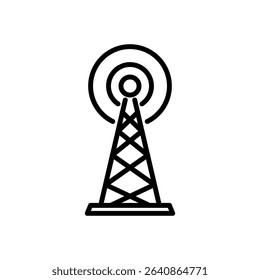 tower antenna icon vector, line style icon