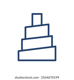 Tower of Babel icon Outline icon sign