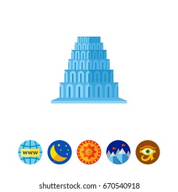 Tower of Babel vector icon