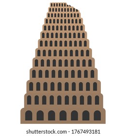 The tower of Babel. Vector image, eps 10
