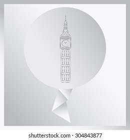 The tower of big Ben - vector illustration
