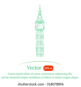 The tower of big Ben - vector illustration