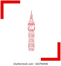 The tower of big Ben - vector illustration