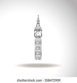 The tower of big Ben - vector illustration