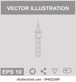 The tower of big Ben - vector illustration