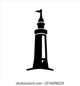 tower black on a white background illustration. Olympics Paris