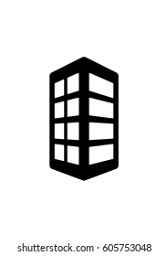 Tower block, Building icon, Vector