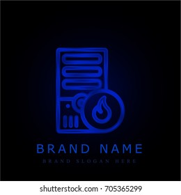 Tower blue chromium metallic logo