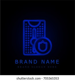 Tower blue chromium metallic logo