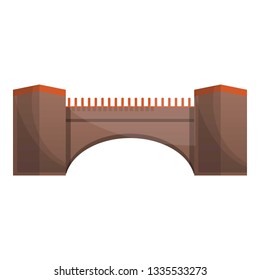 Tower bridge icon. Cartoon of tower bridge vector icon for web design isolated on white background