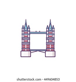 Tower Bridge Icon Illustration