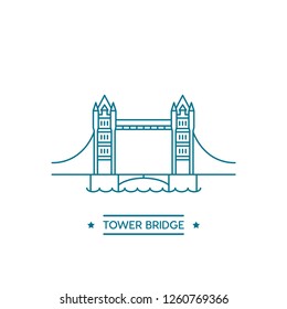 Tower bridge icon modern vector style