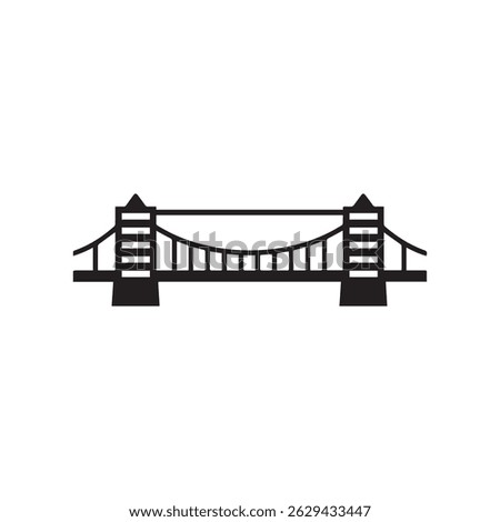 Tower Bridge Icon Silhouette of