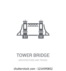 Tower bridge icon. Trendy Tower bridge logo concept on white background from Architecture and Travel collection. Suitable for use on web apps, mobile apps and print media.