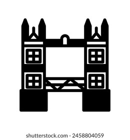 Tower Bridge  icon in vector. Logotype
