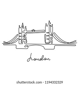 Tower Bridge, London Continuline Illustration