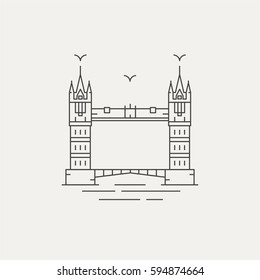 Tower bridge london vector illustration