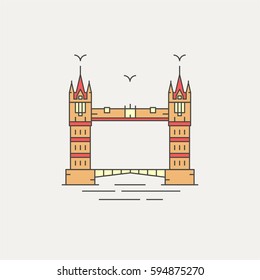 Tower bridge london vector illustration