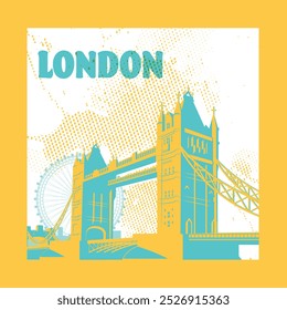 Tower Bridge Londres York Vector de arte pop