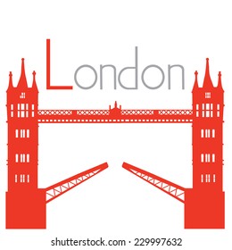Tower Bridge, vector illustration
