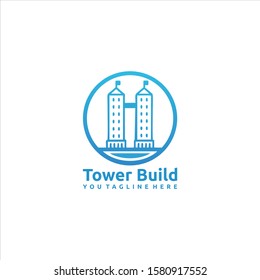 Tower Build logo design templates modern buildings