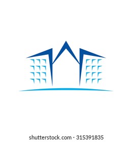 tower building. home. apartment. logo. eps 8. vector.