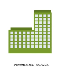 Tower building icon. City architecture urban and construction theme. Vector illustration