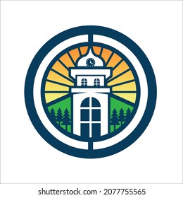 Tower or building with nature background.