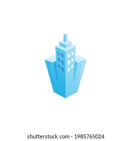 Icono del logotipo de la ciudad de los rascacielos de la torre