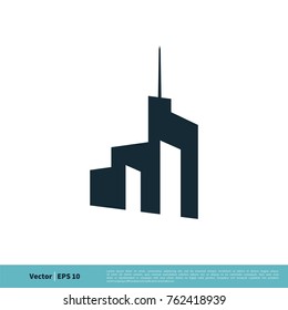 Tower Building, Town Icon Vector Logo Template Illustration Design. Vector EPS 10.