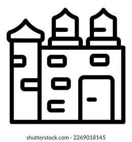 Tower cambodia icon outline vector. Landmark travel. Tourism map