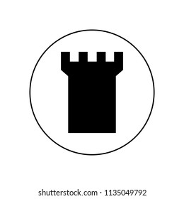 The tower of the castle logo icon
