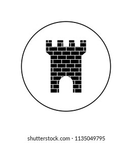 The tower of the castle logo icon