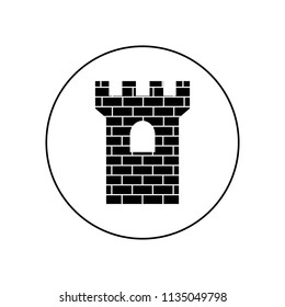 The tower of the castle logo icon