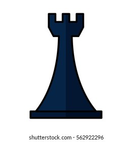 tower chess piece isolated icon vector illustration design