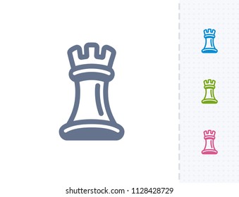 Tower Chess Piece - Vibrant Stencyl Icons. A professional, pixel-aligned icon.