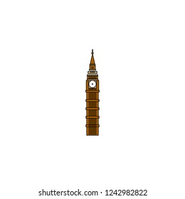 tower clock building vector object