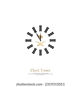 tower clock Design vector in saudi arabia