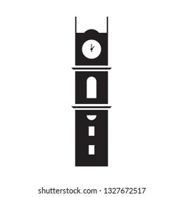 Tower with clock logo template