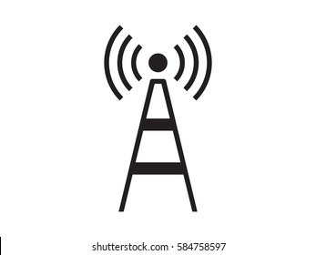 tower, communication, icon, vector illustration eps10
