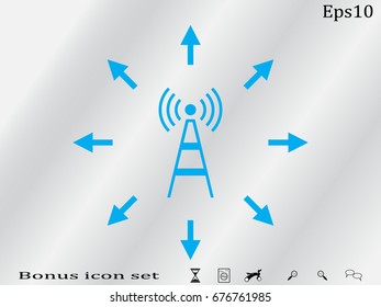 tower, communication, icon, vector illustration eps10
