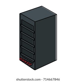 tower computer isolated icon