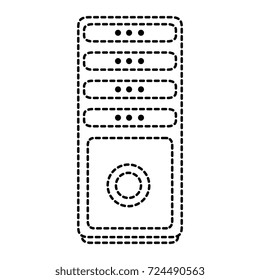 tower computer isolated icon