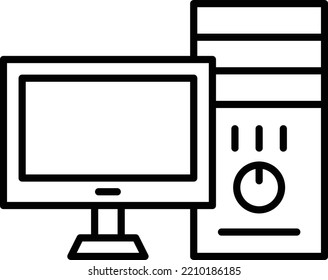 Tower Computer vector icon. Can be used for printing, mobile and web applications.